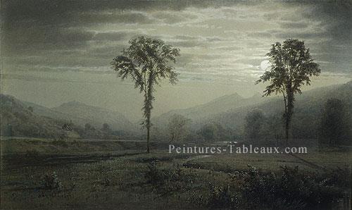 Clair de lune sur le mont Lafayette New hampshire William Trost Richards paysage Peintures à l'huile